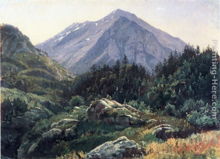 Mountain Scenery, Switzerland painting - William Stanley Haseltine Mountain Scenery, Switzerland art painting